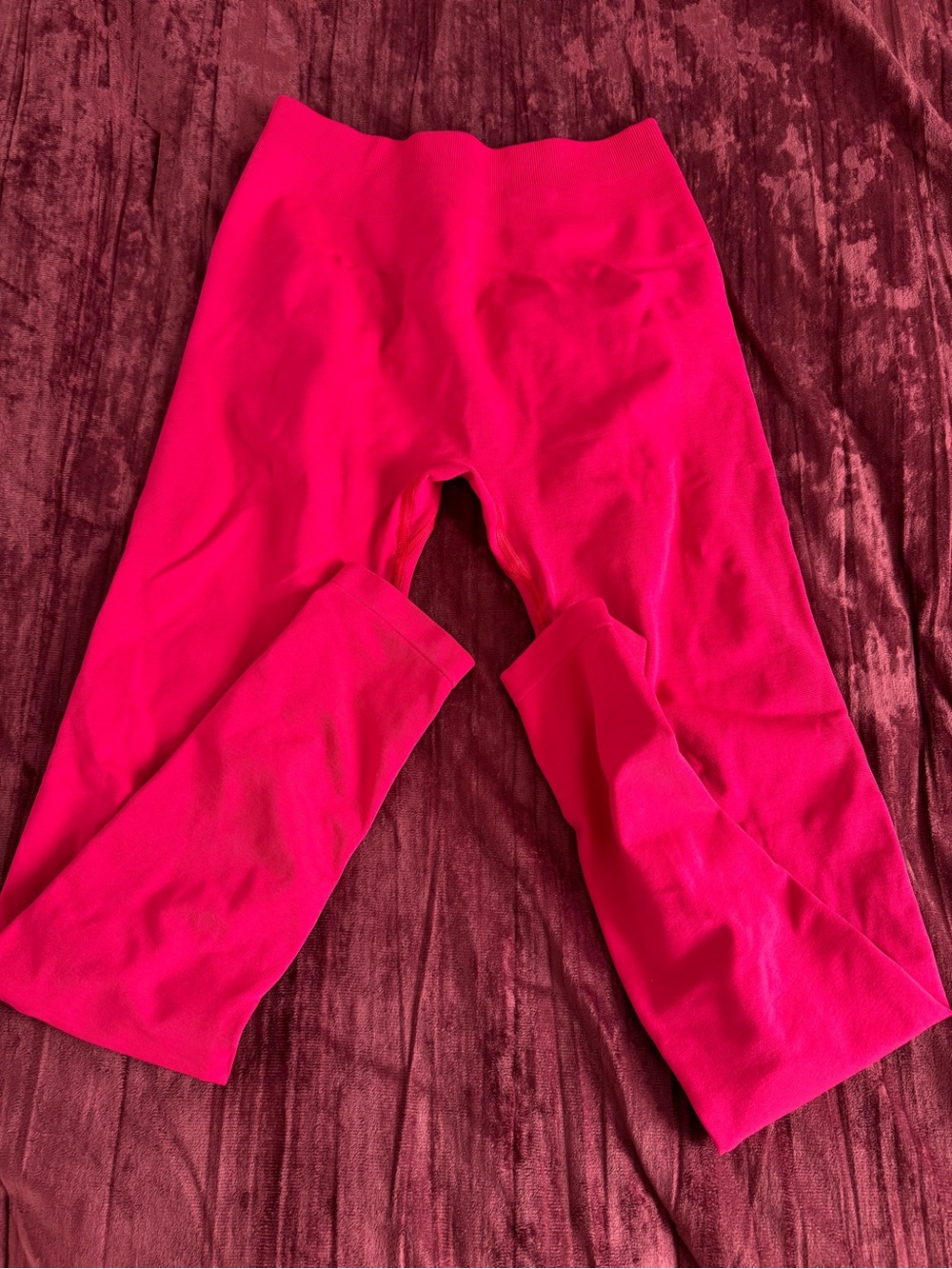 Bright Pink Stretch Leggings - LOOK AT PICS